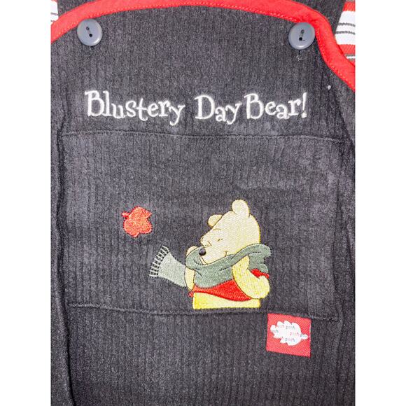 Vintage Disney Pooh "Blustery Day Bear" Overalls Set – 12M – NWT - Picture 2 of 5